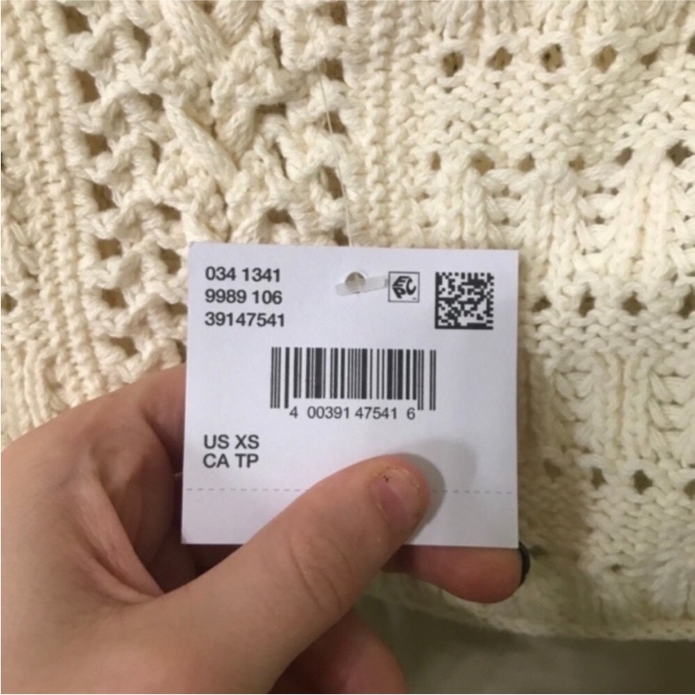 American Eagle Cropped Lace Up Knit Crochet Tank Top - Picture 6 of 6
